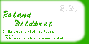 roland wildpret business card